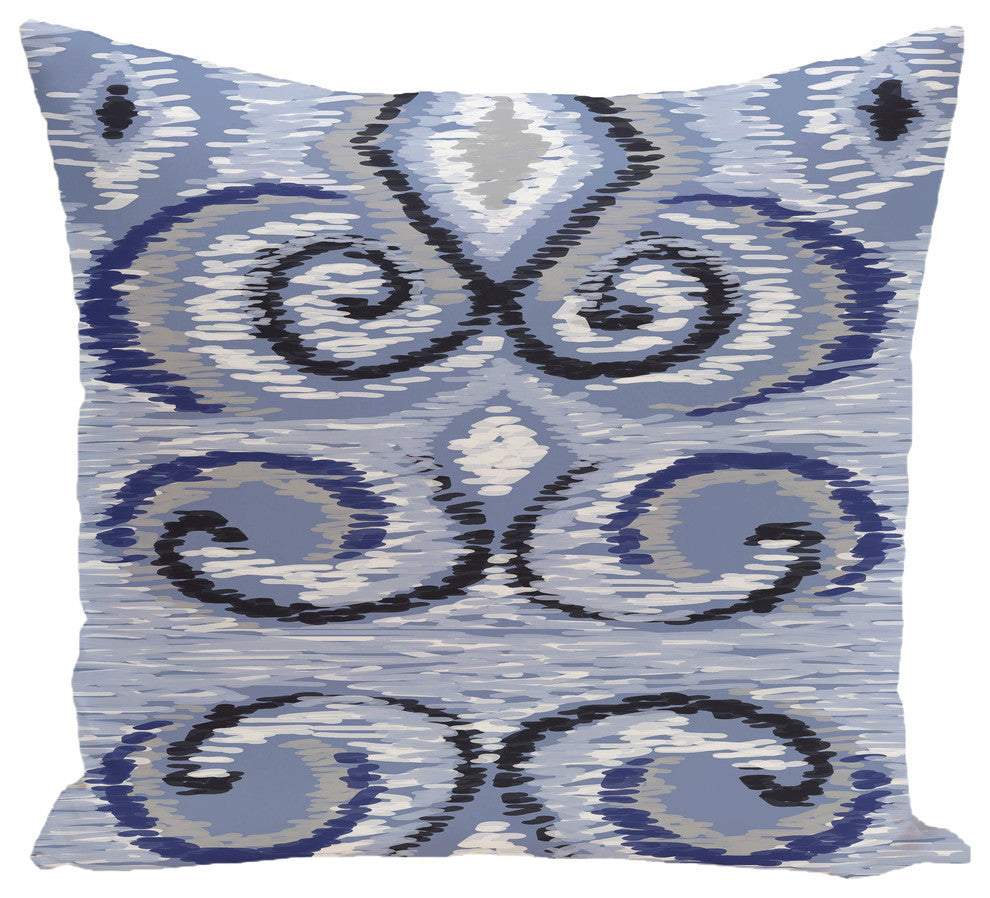 Ikat'S Meow Geometric Print Pillow, Dust, 26"x26"