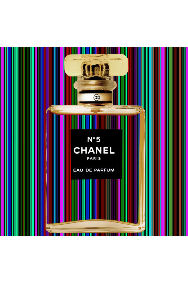 Multicolored Perfume Photo Art | Andrew Martin Chanel Stripes Part I, 59" X 59"