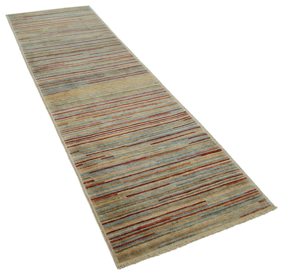 Rug N Carpet - Handwoven Oriental 2' 9" x 9' 3" Runner Oushak Area Rug