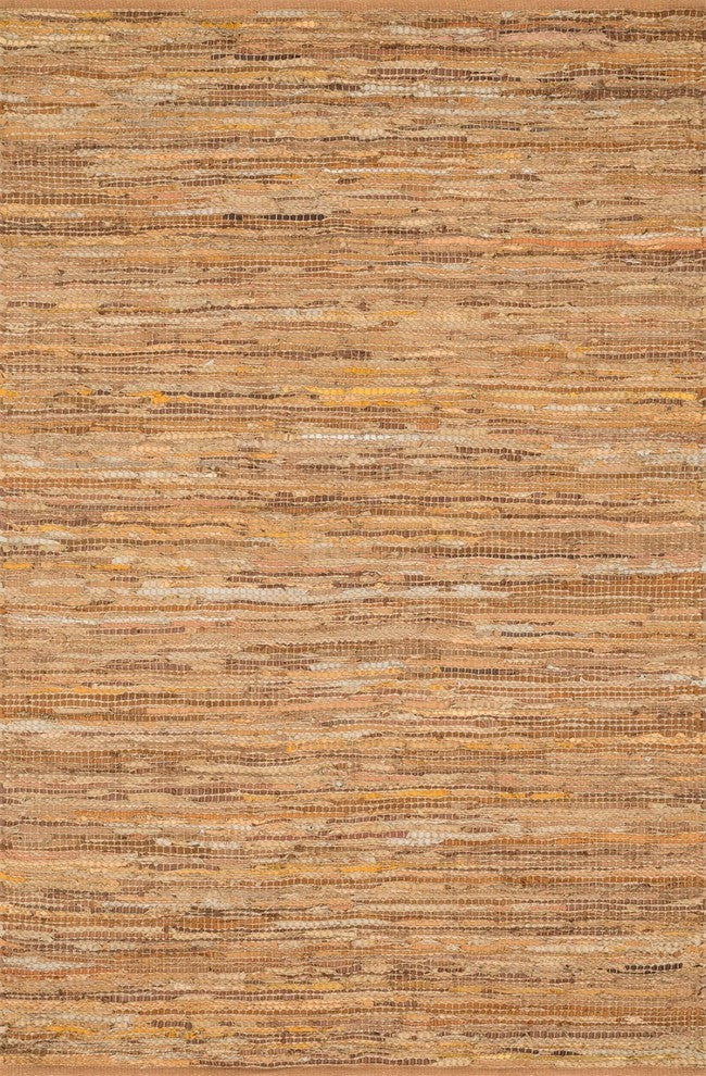 Natural Leather & Jute, Edge Area Rug, Tan, 5'x7'6"