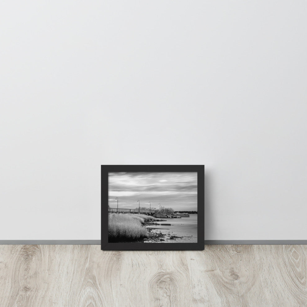 Historic New Castle 2 Coastal Landscape Framed Photo Paper Wall Art Prints, Black, 8" X 10"
