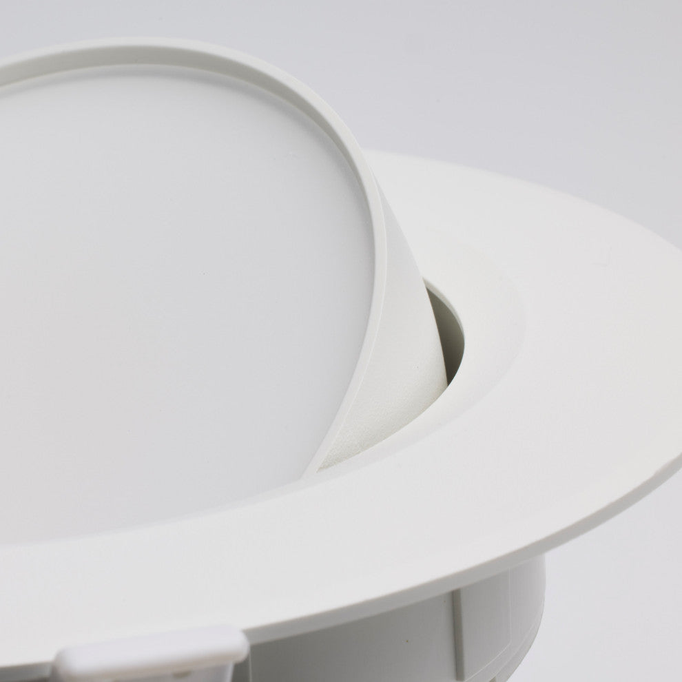 9 watt LED Direct Wire Downlight - Gimbaled - 6 inch - 5000K - 120 volt - Dimmab