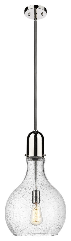 Innovations 492-1S-PN-G584-12 Amherst 1 Light Mini Pendant, Polished Nickel