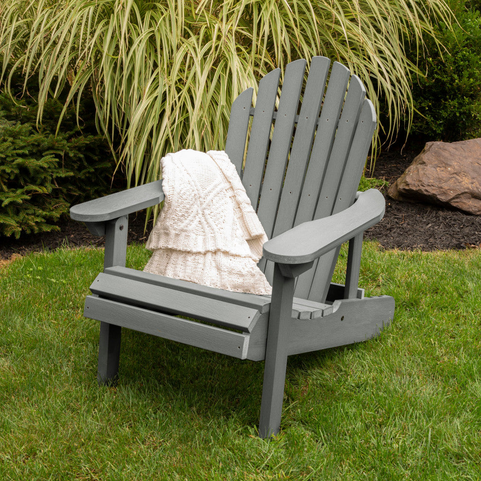 Merrow Folding & Reclining Adirondack Chair, Gray