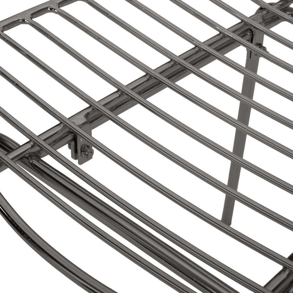 Alice Modern Glam Iron Dining Chair, Gunmetal