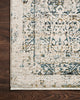Teal/Orange Theia Area Rug by Loloi, Natural/Ocean, 1'6"x1'6" Sample
