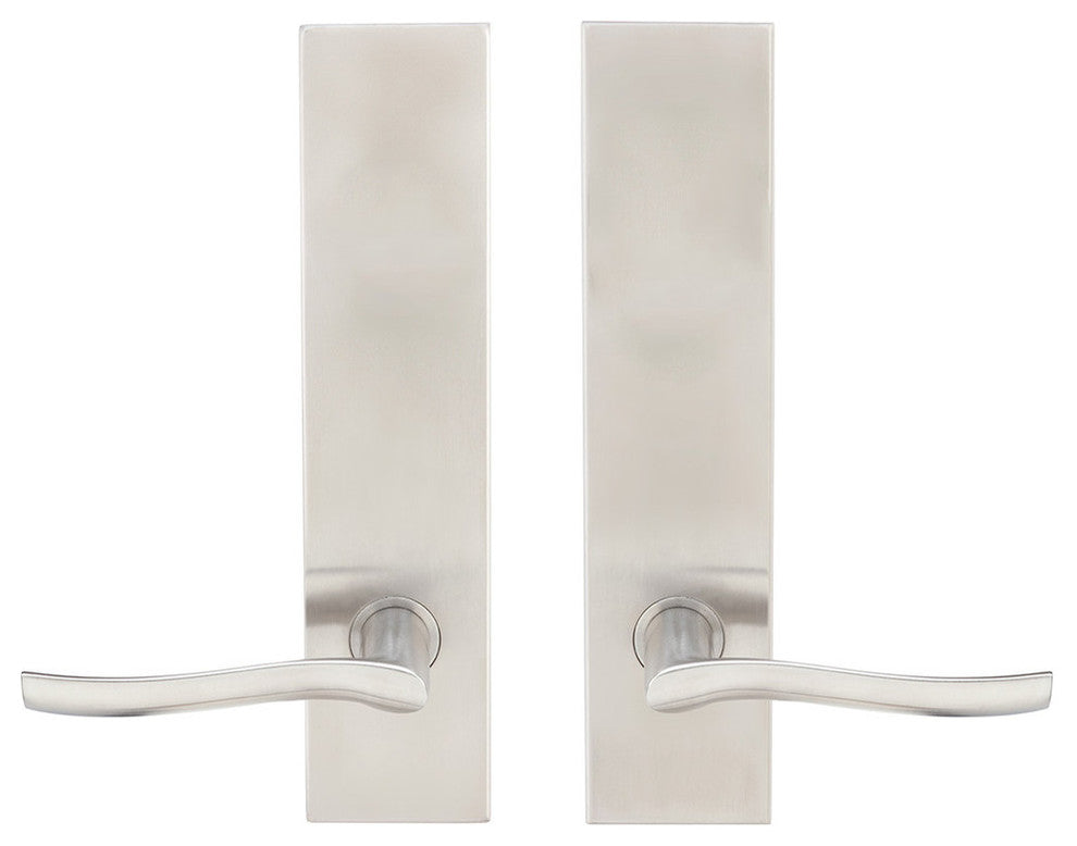 Waterfall Lever, Tubular Passage, Satin Stainless Steel, 2-3/8" Backset