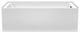 Grayley 66x32" Alcove Bathtub with Right-Hand Drain and Trim in Black