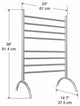 Ancona Essentia 8-Bar Freestanding Towel Warmer in Brushed Stainless Steel