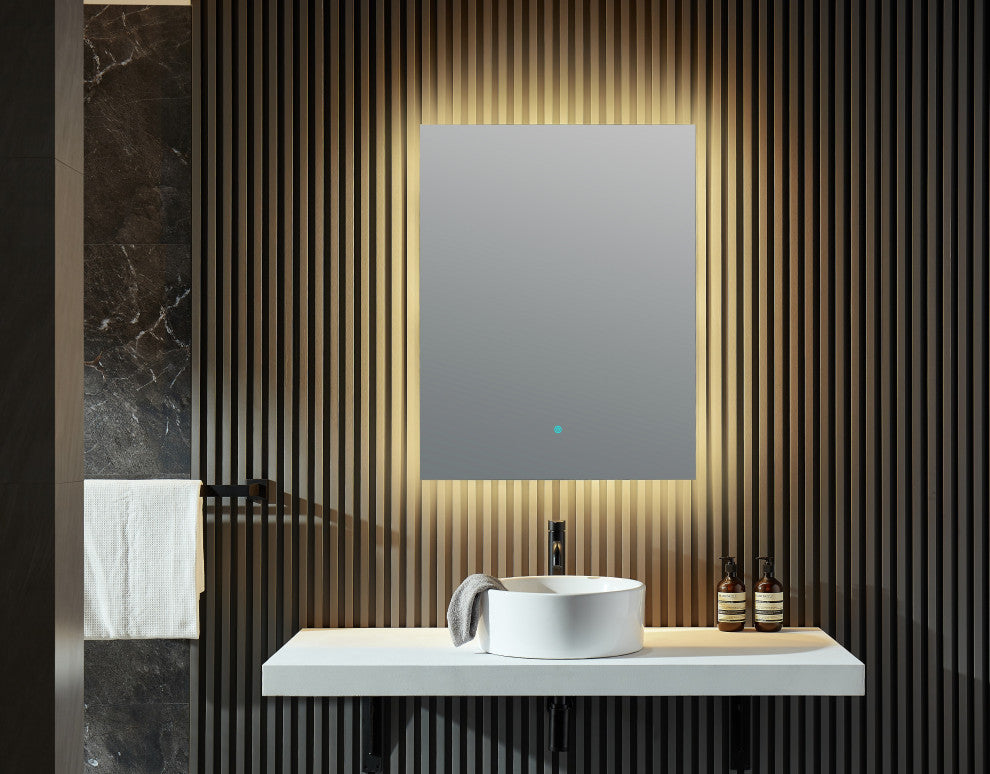 Anzzi Stellar 36" X 28" Frameless Led Bathroom Mirror With Bluetooth