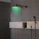 Oil Rubbed Bronze Shower System With Shower Head and Hand Shower, 12"