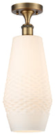 Innovations 516-1C-BB-G681-7 1 Light 7" Semi-Flush Mount, Brushed Brass