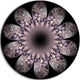 Dark Pink Digital Art Fractal Flower, Floral Round Wall Art, 11"