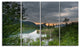 Stormy Weather Over Swamp, Landscape Canvas Art Print, 48"x28", 4 Panels