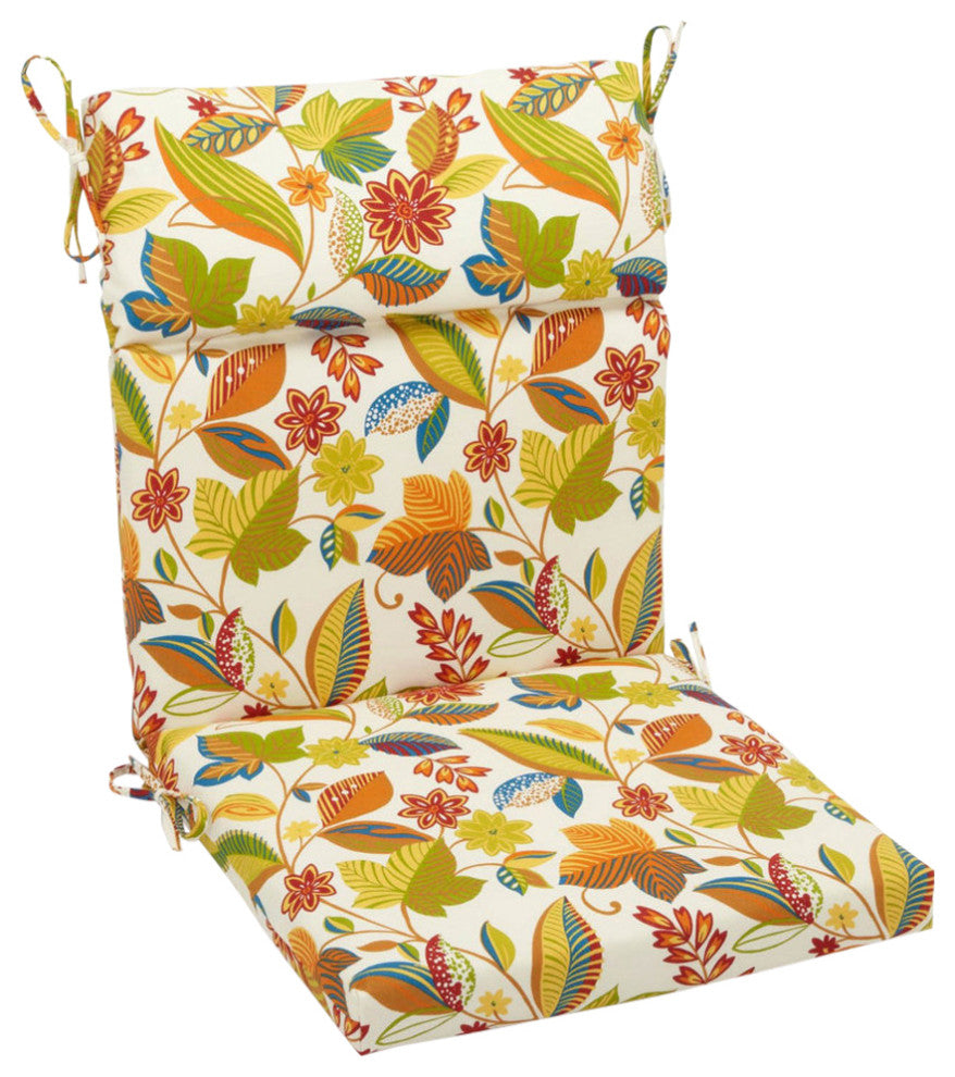 22"x45" Spun Polyester Squared Seat/Back Chair Cushion, Skyworks Multi