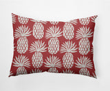 14x20" Pineapple Pattern Nautical Decorative Indoor Pillow, Ligonberry Red