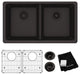 Elkay Quartz Classic 33" Undermount Sink Kit, Black