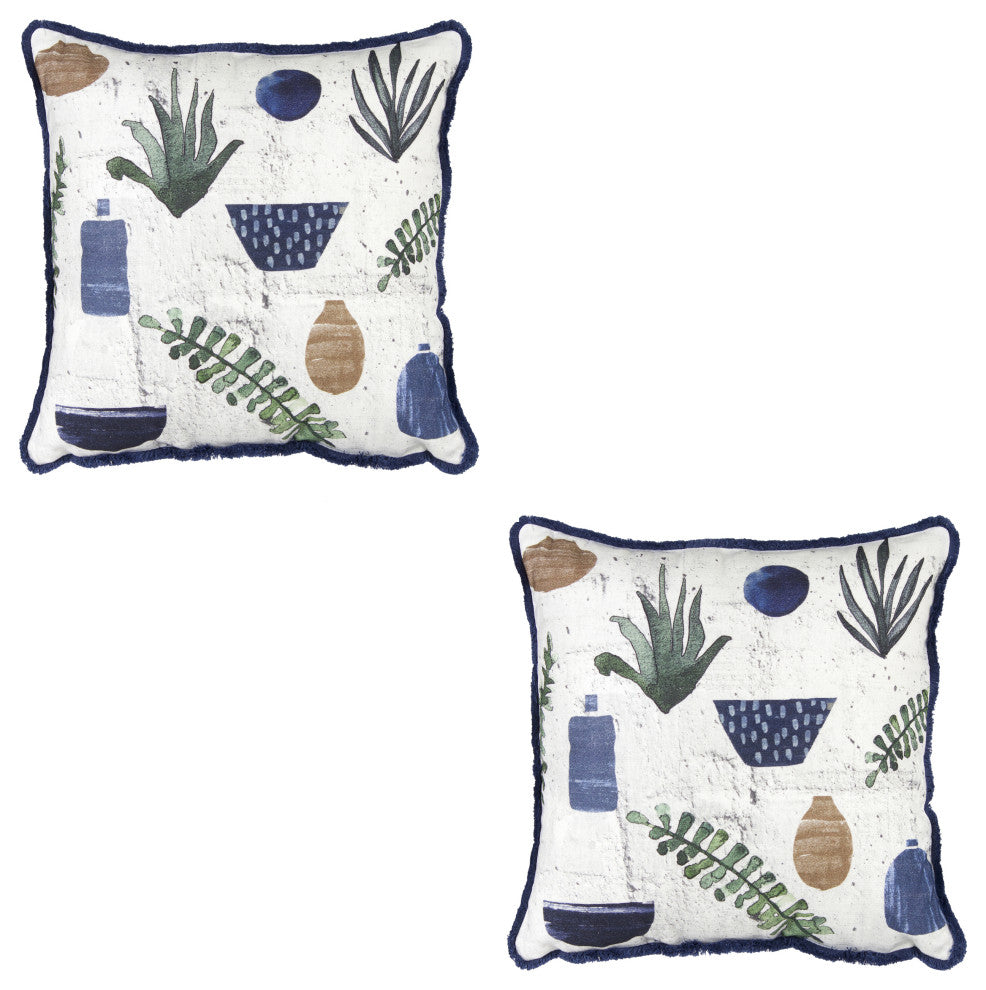 Pillow, Set of 2, 15" Cotton