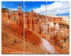 Stunning Red Sandstone Hoodoos, Landscape Triptych Canvas Print, 36x28, 3 Panels