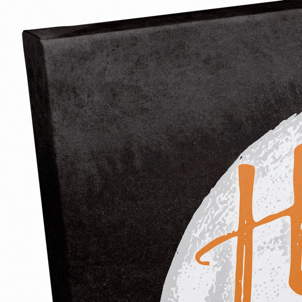 Happy Halloween Moon 16x16 Canvas Wall Art
