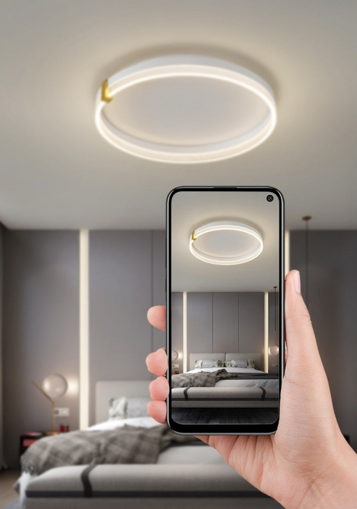Weggis | Modern LED Minimalist Circle Shaped Ceiling Lamp, White