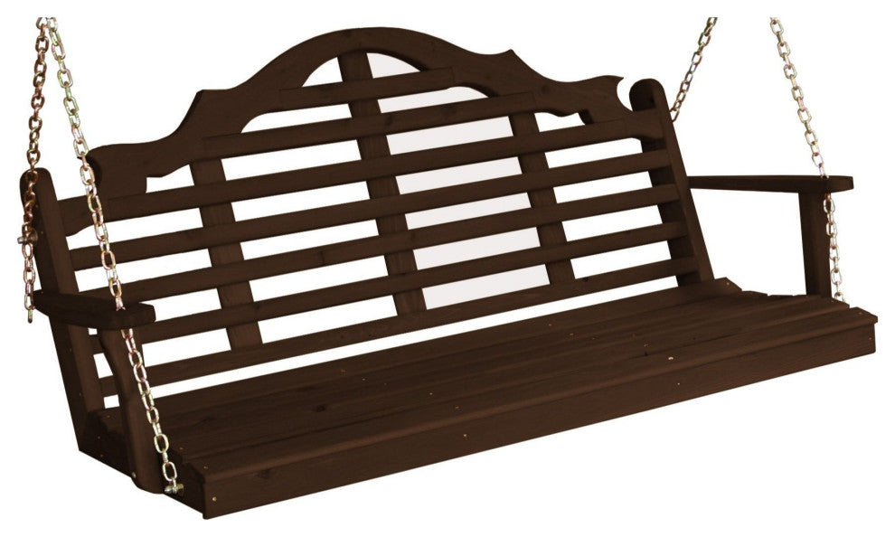 Pine Marlboro Porch Swing, Walnut Stain, 4 Foot