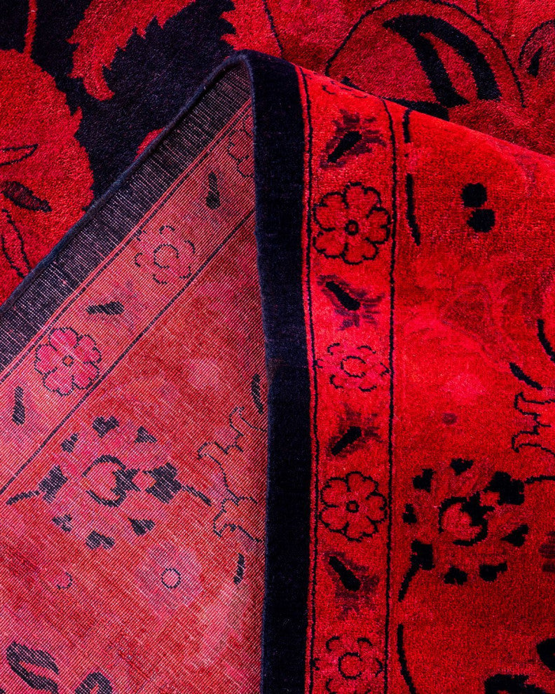 Overdyed, One-of-a-Kind Hand-Knotted Area Rug Pink, 8'3"x10'1"