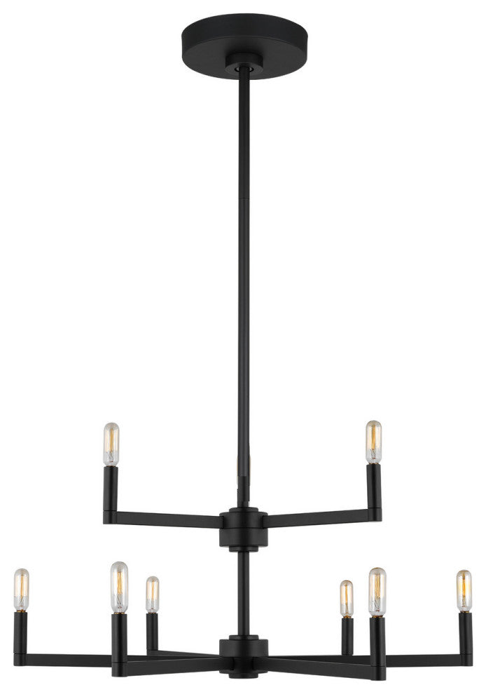 Fullton 9-Light Chandelier, Midnight Black