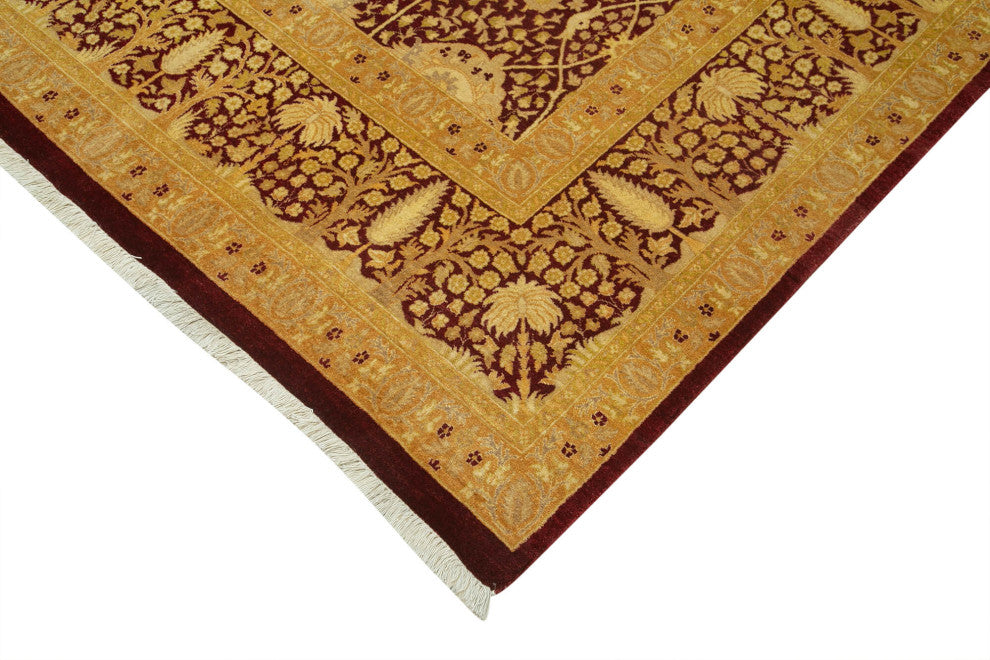 Rug N Carpet - Handmade Oriental 9' 0" x 12' 5" Oversize Oushak Area Rug