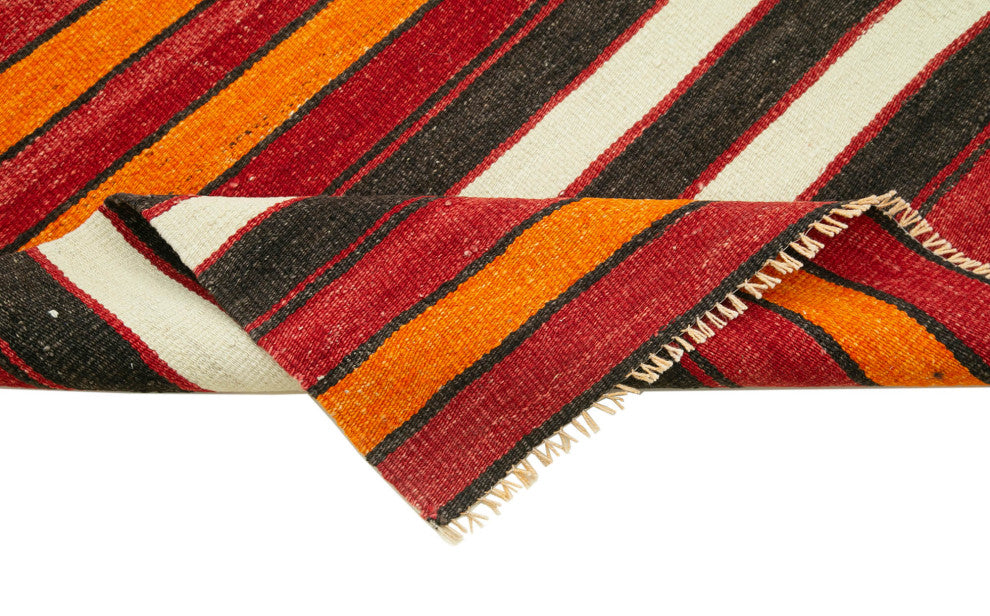 Rug N Carpet - Handmade Turkish 3' 2" x 10' 9" Unique Runner Kilim Rug
