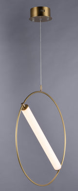 ET2 E23274-93 Flare 18"W LED Pendant - Black / Soft Gold