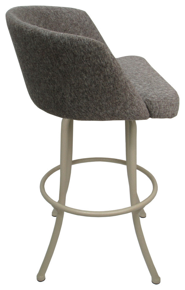 Swivel Counter Metal Pub Set - Joey Stools 26" or 30", Mojave Grey - Beige, 30", Crackle