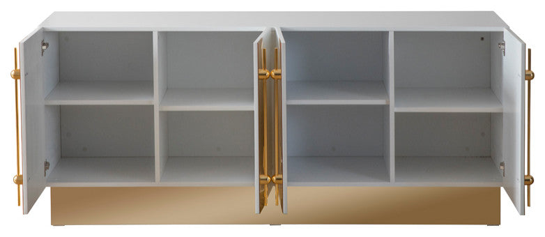 Callista Sideboard, White and Gold