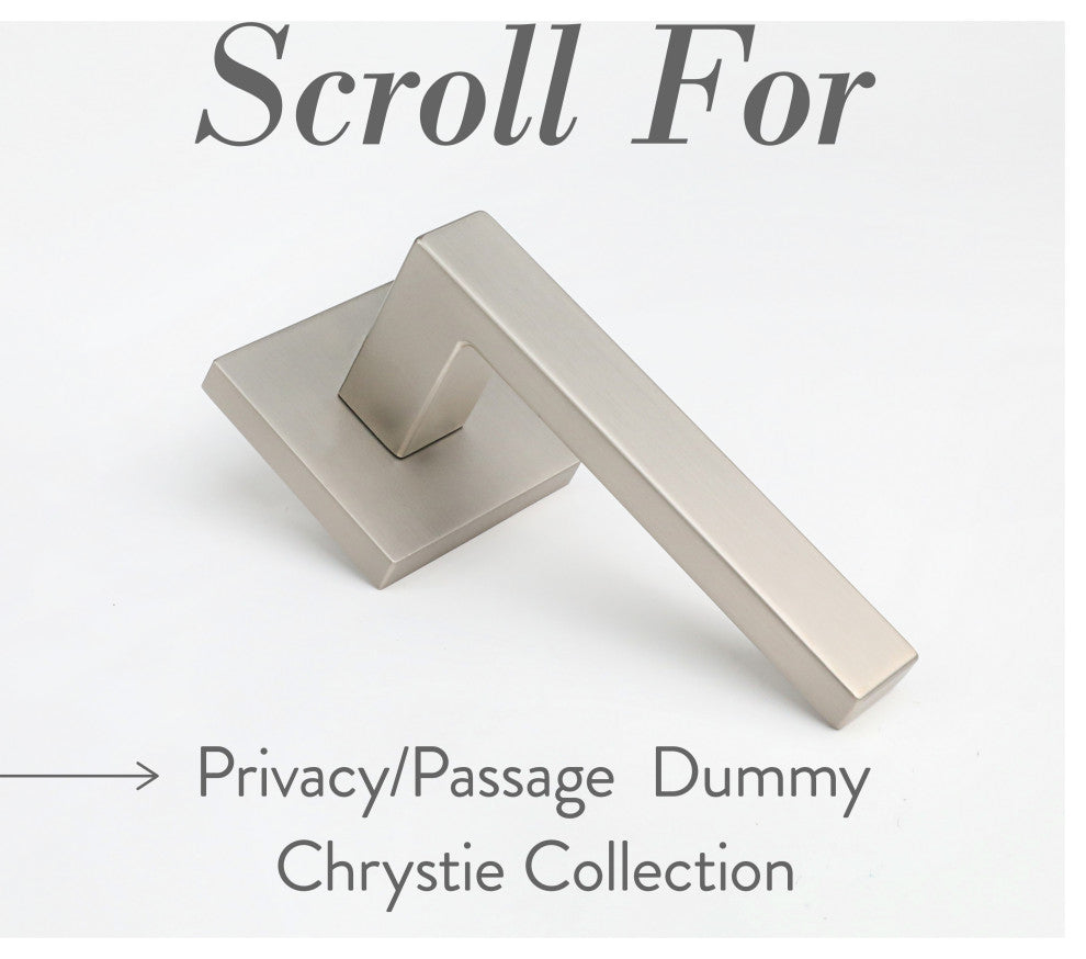Modern Heavy Duty Designer Interior Door Lever - Allen Collection, Satin Nickel, Double Dummy