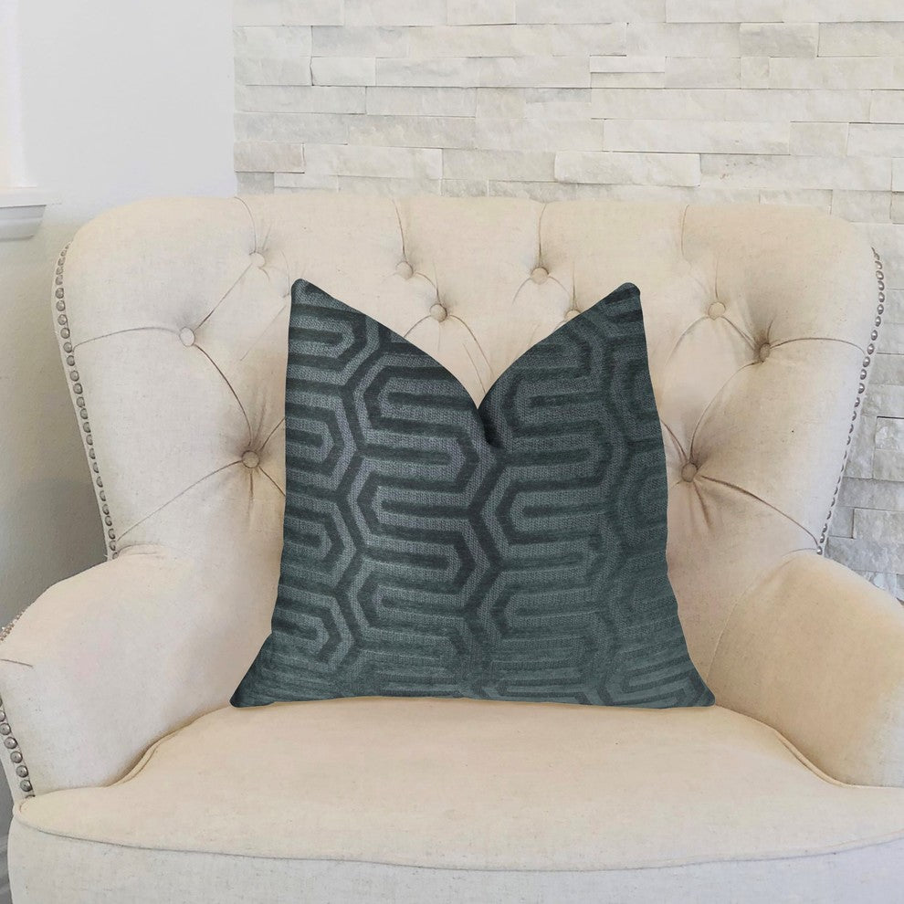 Lombard Street Gray Handmade Luxury Pillow, 20"x36" King