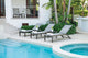 Kendall Sling Stackable Outdoor Chaise Lounge, Ella/Black