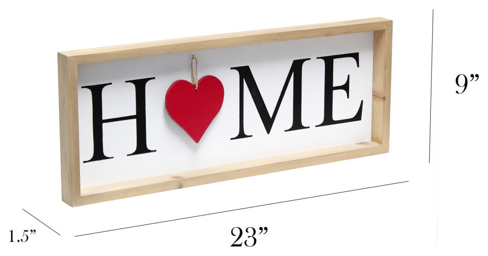 Wooden Seasonal Interchangeable Symbol "Home" Frame With 12 Ornaments, Natural