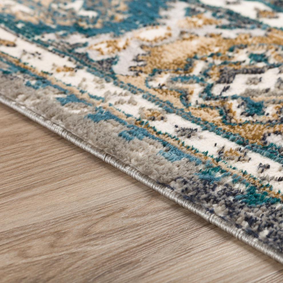 Dalyn Karma KM22 Charcoal 2'3" x 7'5" Runner Rug