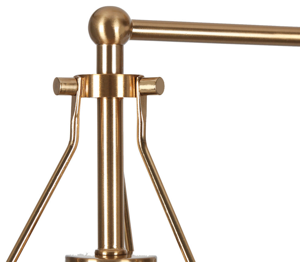 LNC 3-Light Polished Gold Linear Modern/Contemporary Chandelier