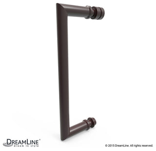 Unidoor Plus 32.5"Wx34.38" DFrameless Hinged Shower Enclosure, Oil Rubbed Bronze