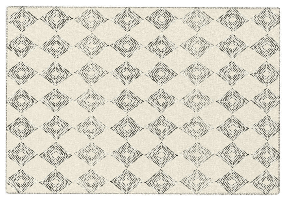 Schatzi Brown Nora Fancy Diamond Beige Area Rug