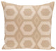 Hugs And Kisses Geometric Print Pillow, Sand, 18"x18"