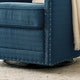 Armchair Accent Swivel Chair, Fabric, Navy Blue, Modern, Lounge Hospitality