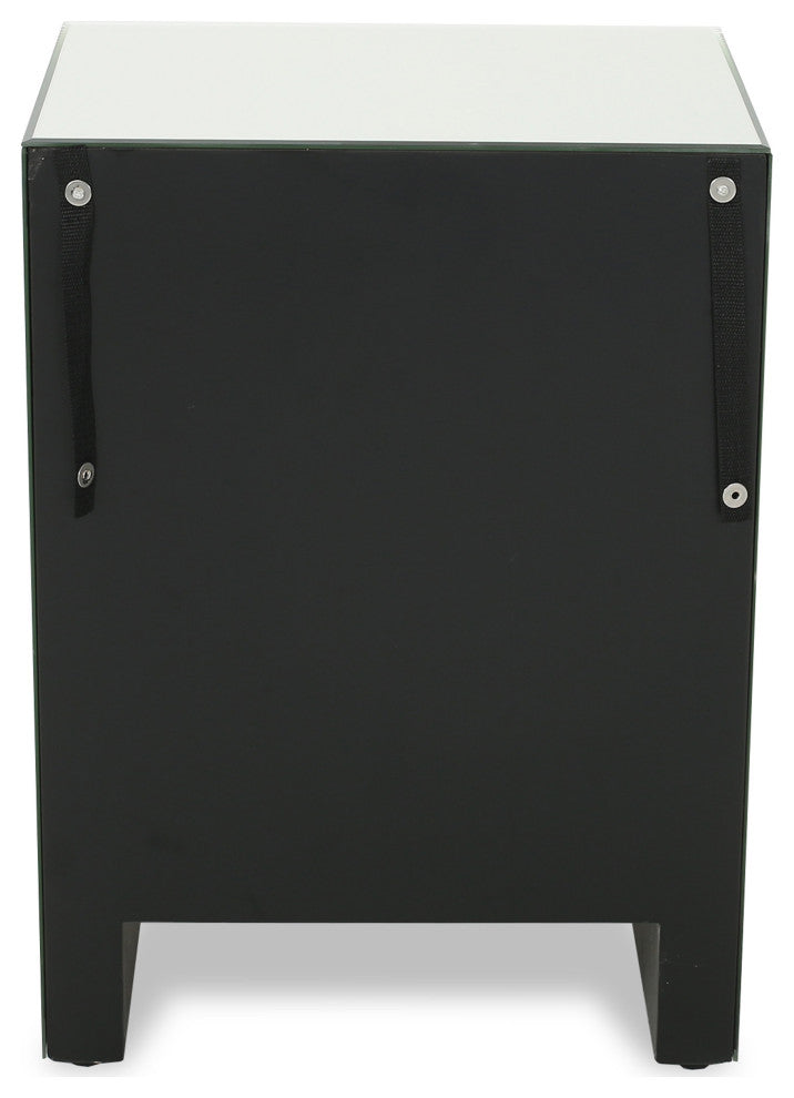 GDF Studio Lucille Mirror Finished 3-Drawer Accent Table