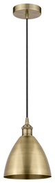 Innovations 616-1P-AB-MBD-75-AB-LED 1-Light Mini Pendant, Antique Brass