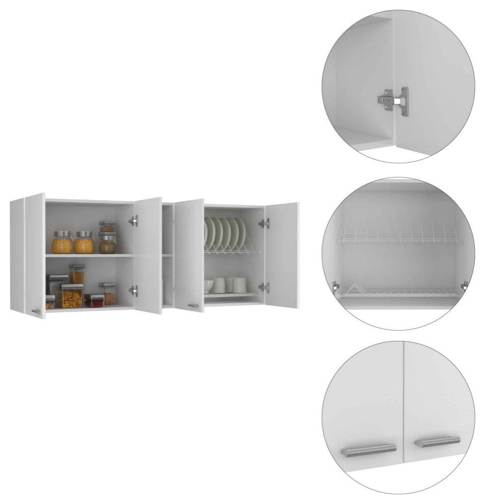 Winslow 59" Wall Cabinet, White