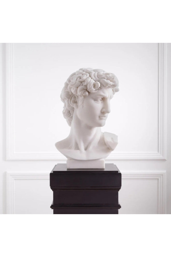 White Marble Head Sculpture, Eichholtz David