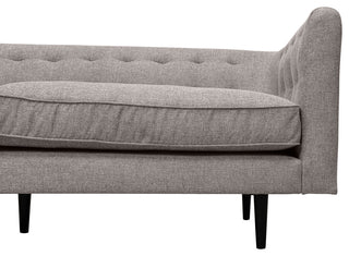 Annabelle 80" Gray Fabric Sofa with Black Wood Legs