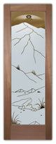 Interior Prehung Door or Interior Slab Door - Mountains Foliage - Mahogany -...