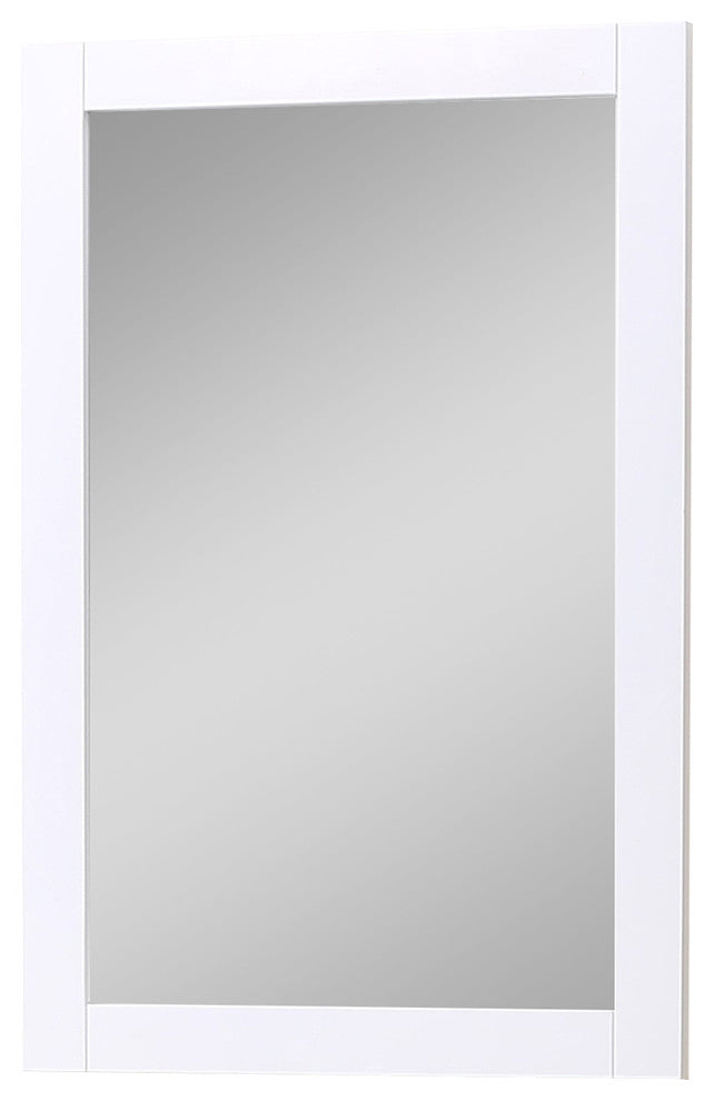 22"x32"  Wall Mirror, White